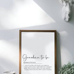Grandma To Be Script Text Definition Print, Frameless Printed Onto 220Gsm Matte White Card - A5-A3 Paper Sizes Available - thumbnail 2