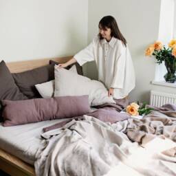 Softened Natural Linen Flat Bedsheet - Us Duty Paid - thumbnail 3