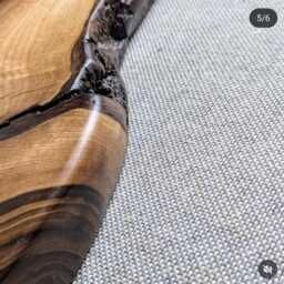 Walnut Bathroom Basin Shelf - Floating Vanity Sink Live Edge - thumbnail 4