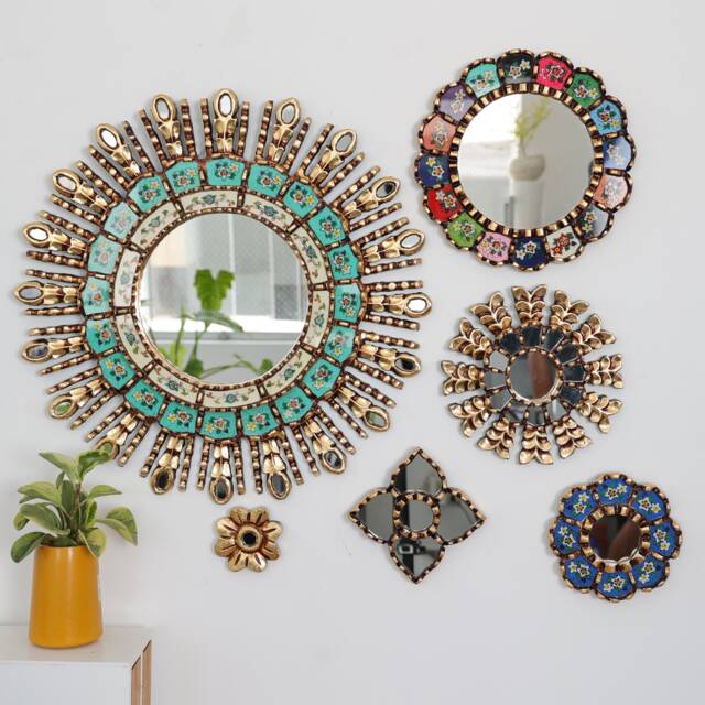 "Peruvian Mirrors ""Rainbow Turquoise Collection" - image 1