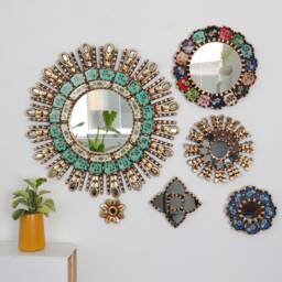 "Peruvian Mirrors ""Rainbow Turquoise Collection" - thumbnail 2