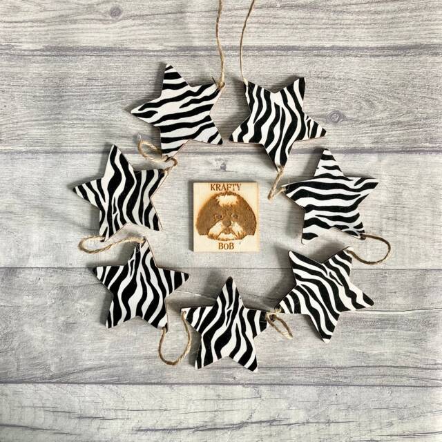 Zebra Bunting, Animal Print Garland, Safari Wall Decor, Eds Gifts For Valentines Day - image 1