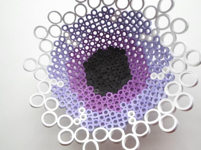 Paper Sculpture Bowl Original Purple Home Decor Art - image 1
