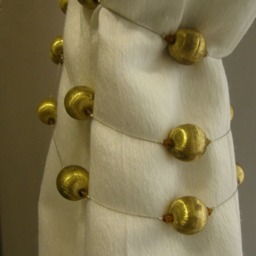 Gold Triple Embrasse Metallic Curtain Tiebacks-1 Meter Length-Curtains Embrasses Drapes Holdbacks - thumbnail 3