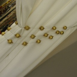 Gold Triple Embrasse Metallic Curtain Tiebacks-1 Meter Length-Curtains Embrasses Drapes Holdbacks - thumbnail 2