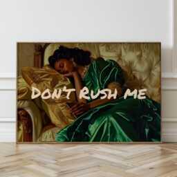 Woman Sleeping Print, Black Art, Emerald Green Wall African American Luxury Poster, Afrocentric Decor, Large Art - thumbnail 1