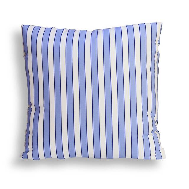 Vintage Laura Ashley Lavender Stripe Pillow Cover Reversible Sapphire Blue - image 1