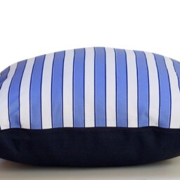 Vintage Laura Ashley Lavender Stripe Pillow Cover Reversible Sapphire Blue - thumbnail 3