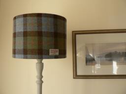 Handmade Harris Tweed Lampshade in Mcleod Tartan - Blue, Green, Red, Yellow, Charcoal