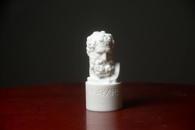 Marble Bust Of Hercules Carved Greek Marble Artist Sculpture Statue - image 1