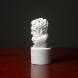 Marble Bust Of Hercules Carved Greek Marble Artist Sculpture Statue - thumbnail 2