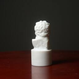 Marble Bust Of Hercules Carved Greek Marble Artist Sculpture Statue - thumbnail 3