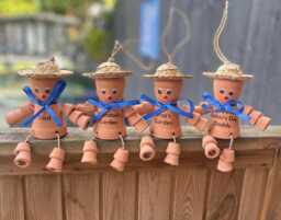 Personalised Garden Gift For Dad, Plant Pot Man Ornament, Flowerpot Person, Dad Decor - thumbnail 1