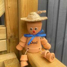 Personalised Garden Gift For Dad, Plant Pot Man Ornament, Flowerpot Person, Dad Decor - thumbnail 3