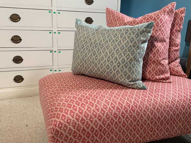 Linwood Ashfield in Sea Green - Velvet-Backed Cushion 50 X 38cm - image 1