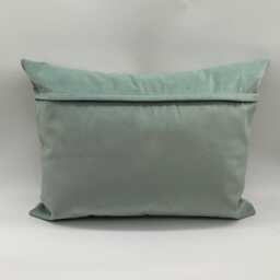 Linwood Ashfield in Sea Green - Velvet-Backed Cushion 50 X 38cm - thumbnail 3