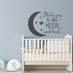 I Love You To The Moon & Back Nursery Wall Decal - Stars, #50 - thumbnail 1
