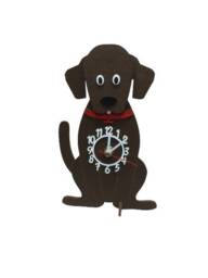 Wooden Dog Mini Freestanding Clock Available in Yellow , Black & Brown - thumbnail 3