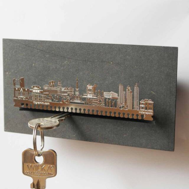 Indianapolis Skyline Key Rack - Landmark Silhouette Souvenir Gift - image 1