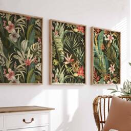 Henri Rousseau Floral Set Of 3 Posters, Boho Wall Print, Botanical Art, Tropical Decor, Jungle Aesthetic, Art - thumbnail 2