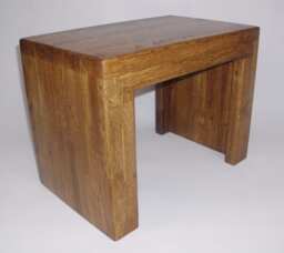 Stool Stand Side Table Footstool Made Of Solid Oak Wood Rustic Wooden Bench