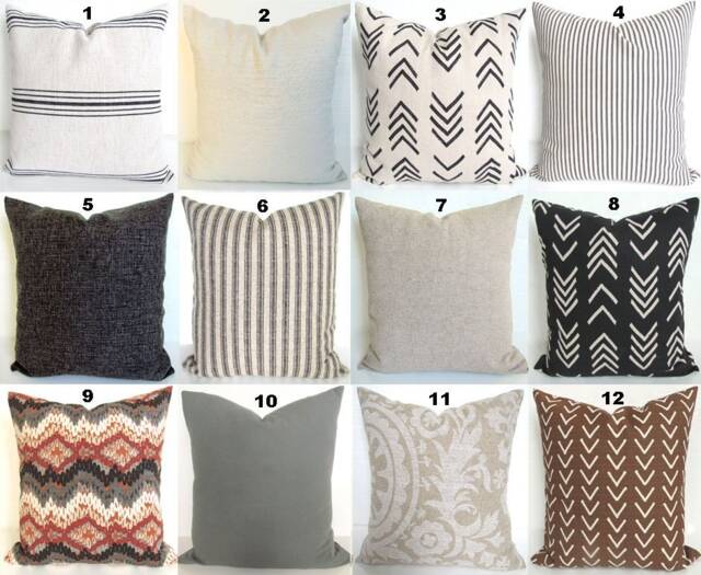 Black Pillows Decorative Throw Pillow Covers Pillows Ikat Pillows Tan Khaki Spa Blue All Sizes 16 18 20x20 Home Decor - image 1