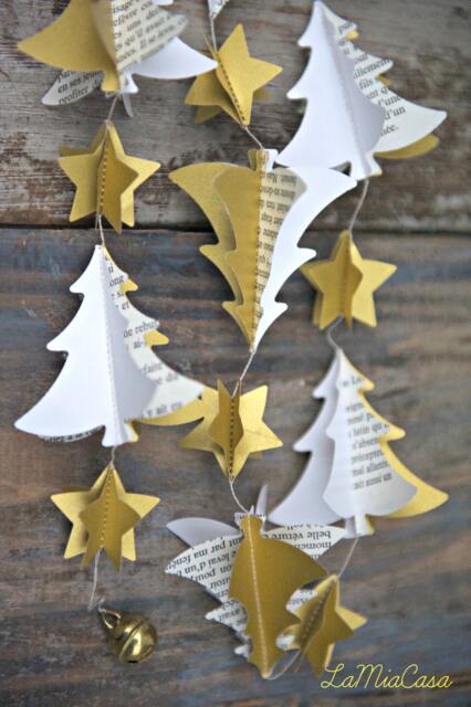 Eco-Friendly Decor, Christmas Tree Garland, Party Decorations, Gold New Years Eve, Jingle Bells, Theme Party, Golden - image 1