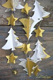 Eco-Friendly Decor, Christmas Tree Garland, Party Decorations, Gold New Years Eve, Jingle Bells, Theme Party, Golden - thumbnail 1