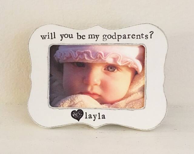 Godparents Proposal Picture Frame Personalized Godparent Gift - image 1