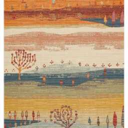 Cotton Turkish Kilim Rug Recycled Washable Flatweave, Bohemian Decor - thumbnail 2