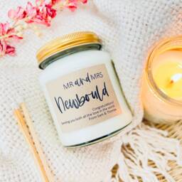 Wedding Candle Personalised Names, Wedding Congratulations, Newlyweds, Marriage Gift