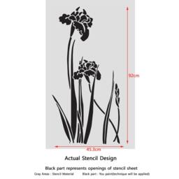 Wall Stencil Iris - Reusable For Easy Wall Decor Better Than Decals - thumbnail 3