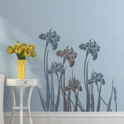 Wall Stencil Iris - Reusable For Easy Wall Decor Better Than Decals