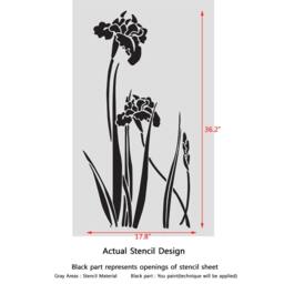 Wall Stencil Iris - Reusable For Easy Wall Decor Better Than Decals - thumbnail 2