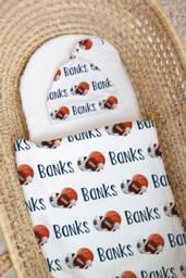 Sports Baby Swaddle Blanket Personalized Gift Custom Coming Home Hospital Shower New Mom