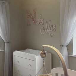 Personalised Name Door Sign, Wooden Girls Room Wall Art, Toy Box Name, Nursery Decor - thumbnail 3