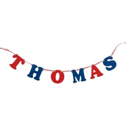 Blue & Red Personalised Individual Letter Garland - Price Per Letter - thumbnail 2