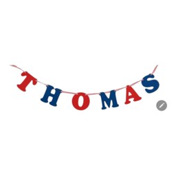 Blue & Red Personalised Individual Letter Garland - Price Per Letter - thumbnail 1
