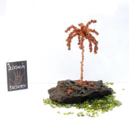 Gemstone Goldstone Canary Islands Palm Tree On Volcanic Lava - Lanzarote Sculpture - thumbnail 2