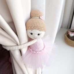 Ballerina Curtain Tieback Pink Ballerina Tie Back Nursery Nursery Decor - thumbnail 2
