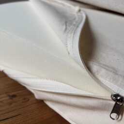 Linen Mattress Cover, Cushion Seat Cushion Cover With Piping, Bench Natural Linen Custom Made - thumbnail 3