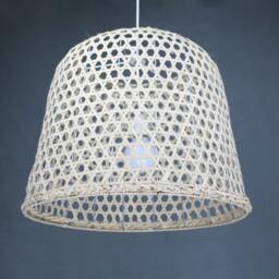 "Natural Rattan Pendant Lights, Rural Lighting, Countryside Ceiling Width 19.7"" X Height 15.7" - thumbnail 2