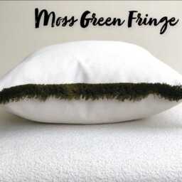 Light Cream Linen Look Cushion Cover With Customisable Black Fringe All Sizes - thumbnail 4