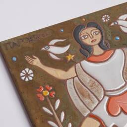 Virgo Zodiac Sign Ceramic Tile Wall Art Handmade Personalized Gift Astrological Chart Elements Horoscope Astrology For Her - thumbnail 2