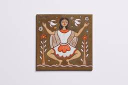 Virgo Zodiac Sign Ceramic Tile Wall Art Handmade Personalized Gift Astrological Chart Elements Horoscope Astrology For Her - thumbnail 1