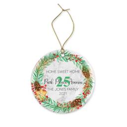 Personalised New Home Christmas Ornament, Wreath Frame - thumbnail 3