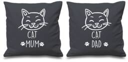 Cat Couples Cushion Covers Mum Dad Birthday Christmas Valentines Anniversary - thumbnail 1