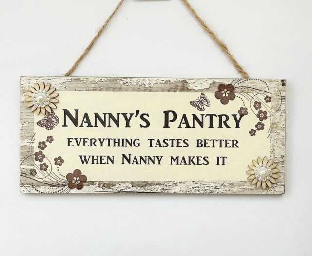 Lovely Nanny's Pantry Wooden Door Plaque - image 1