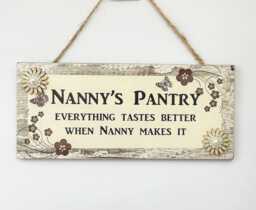 Lovely Nanny's Pantry Wooden Door Plaque - thumbnail 1