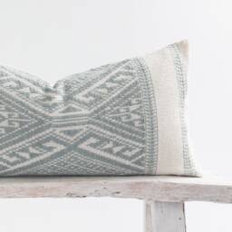 Handspun Kilim Pillow Cushion 12x24, Ethnic Woven Throw - thumbnail 2